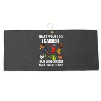Thats What I Do I Garden I Play With Chickens Forget Things Large Microfiber Waffle Golf Towel