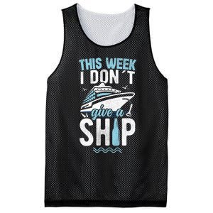 This Week I Don´t Give A Ship Cruise Trip Vacation Funny Mesh Reversible Basketball Jersey Tank