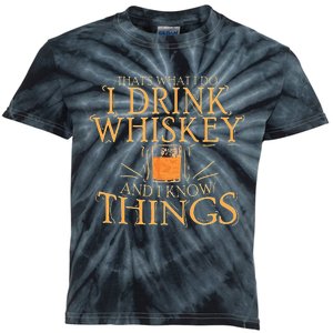 That Was I Do I Drink Whiskey And I Know Things Kids Tie-Dye T-Shirt