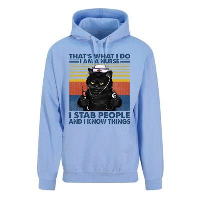 Thats What I Do I Am A Nurse I Stab People Cats Nursing Unisex Surf Hoodie