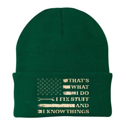 That's What I Do I Fix Stuff And I Build Things Funny Saying Knit Cap Winter Beanie