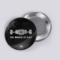 The World Is Flat Boxer Engine Car Enthusiast Button