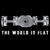 The World Is Flat Boxer Engine Car Enthusiast Button