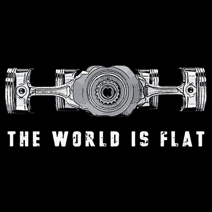 The World Is Flat Boxer Engine Car Enthusiast Button