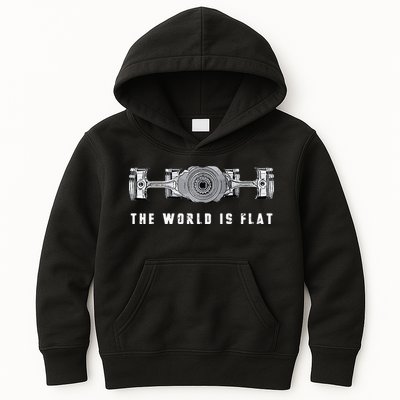 The World Is Flat Boxer Engine Car Enthusiast Kids Hoodie