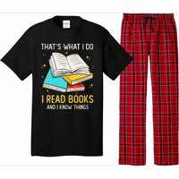 That's What I Do I Read Books And I Know Things Library Pajama Set