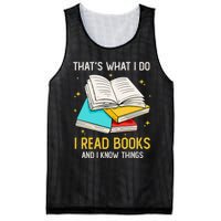 That's What I Do I Read Books And I Know Things Library Mesh Reversible Basketball Jersey Tank