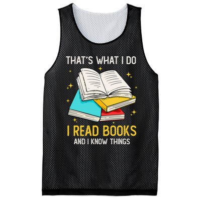 That's What I Do I Read Books And I Know Things Library Mesh Reversible Basketball Jersey Tank