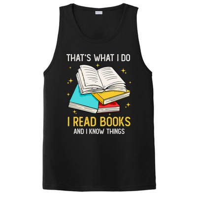 That's What I Do I Read Books And I Know Things Library PosiCharge Competitor Tank