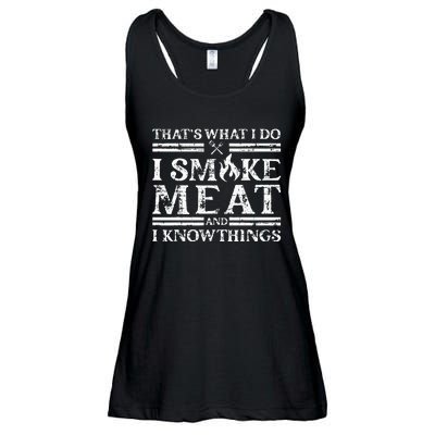 That´S What I Do I Smoke Meat And I Know Things Bbq Ladies Essential Flowy Tank