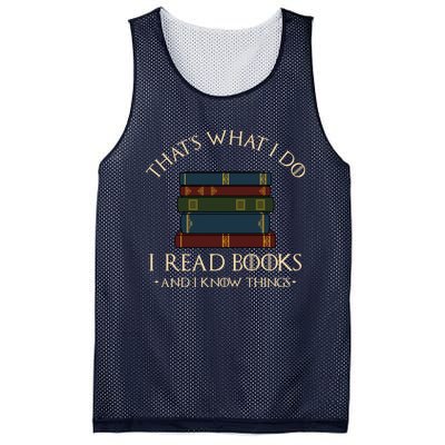 That's What I Do I Read Books And I Know Things - Reading Mesh Reversible Basketball Jersey Tank