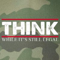 Think While It's Still Legal Distressed Legacy Tie Dye Trucker Hat