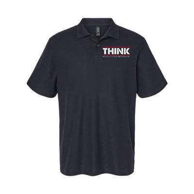 Think While It's Still Legal Distressed Softstyle Adult Sport Polo