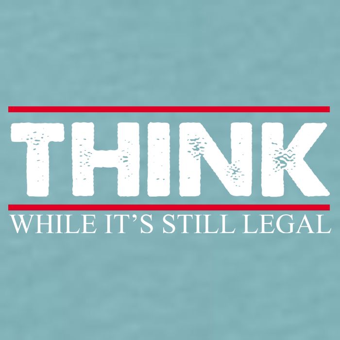 Think While It's Still Legal Distressed Sueded Cloud Jersey T-Shirt