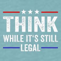 Think While Its Still Legal Think While Its Still Legal Sueded Cloud Jersey T-Shirt