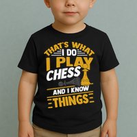 Thats What I Do I Play Chess And I Know Things Funny Chessboard Set King Toddler T-Shirt