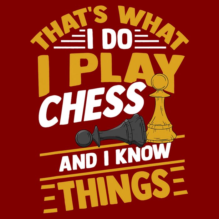 Thats What I Do I Play Chess And I Know Things Funny Chessboard Set King Hoodie