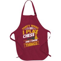 Thats What I Do I Play Chess And I Know Things Funny Chessboard Set King Apron