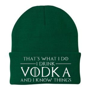 ThatS What I Do I Drink Vodka And I Know Things Knit Cap Winter Beanie