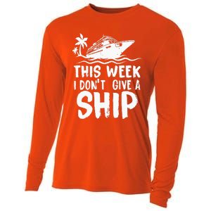 This Week I Don´t Give a Ship Cruise Trip Vacation funny Cooling Performance Long Sleeve Crew