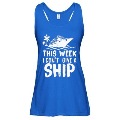 This Week I Don´t Give a Ship Cruise Trip Vacation funny Ladies Essential Flowy Tank