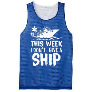 This Week I Don´t Give a Ship Cruise Trip Vacation funny Mesh Reversible Basketball Jersey Tank