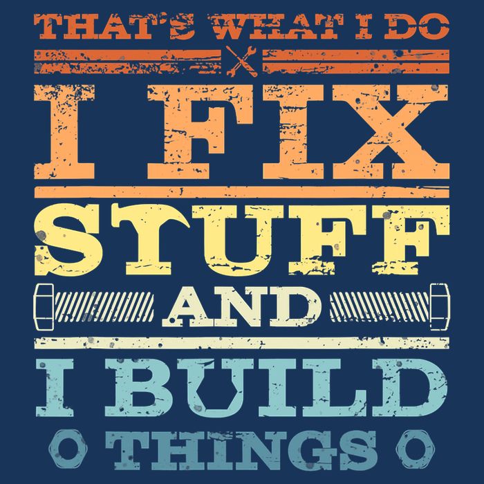 THAT'S WHAT I DO I FIX STUFF AND I BUILD THINGS WEATHERED 7-Panel Snapback Hat