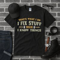 That's What I Do I Fix Stuff And I Know Things Funny Saying Tall T-Shirt