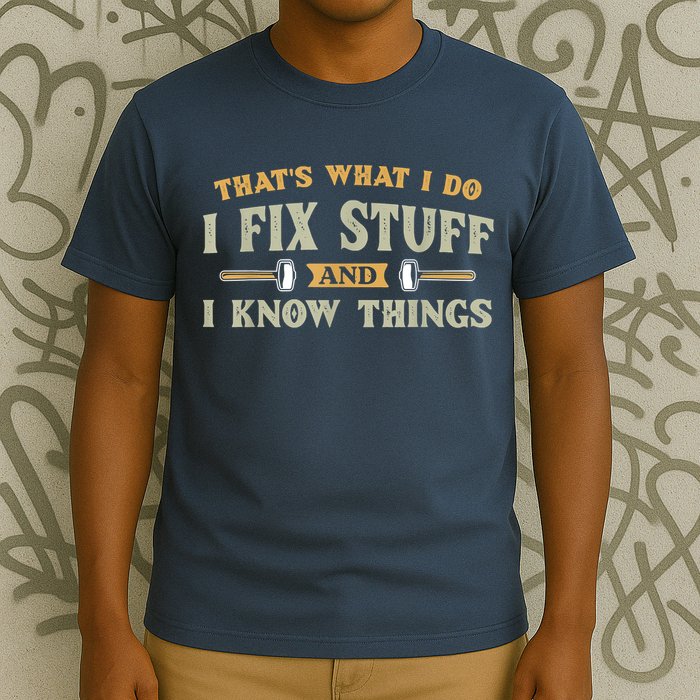 That's What I Do I Fix Stuff And I Know Things Funny Saying T-Shirt