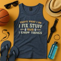 That's What I Do I Fix Stuff And I Know Things Funny Saying Tank Top