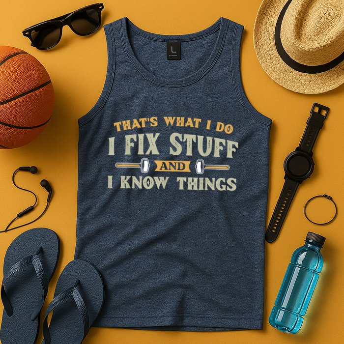 That's What I Do I Fix Stuff And I Know Things Funny Saying Tank Top