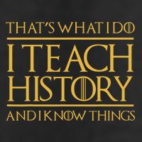 That's What I Do I Teach History And I Know Things Teacher Garment-Dyed Fleece Hoodie