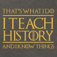 That's What I Do I Teach History And I Know Things Teacher Cotton Canvas Backpack