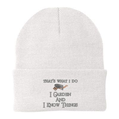 That's What I Do I Garden And I Know Things Knit Cap Winter Beanie