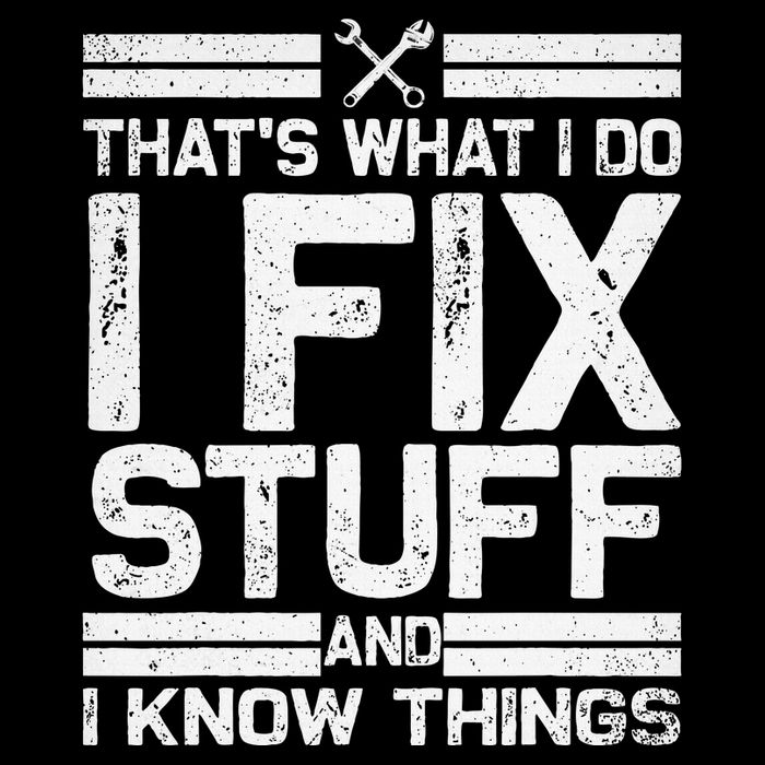 Thats What I Do I Fix Stuff And I Know Things Vintage Valucap Bio-Washed Visor
