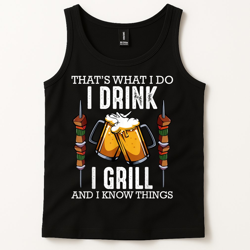 That's What I Do I Drink I Grill And Know Things BBQ Beer Tank Top