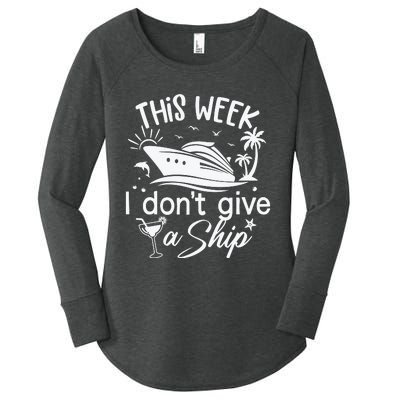 This Week IDont Give AShip White Women's Perfect Tri Tunic Long Sleeve Shirt