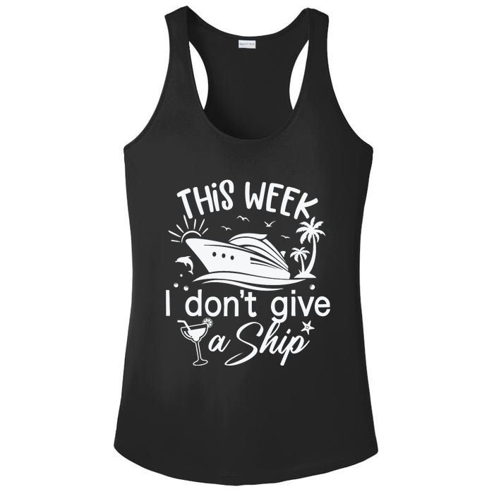 This Week IDont Give AShip White Ladies PosiCharge Competitor Racerback Tank