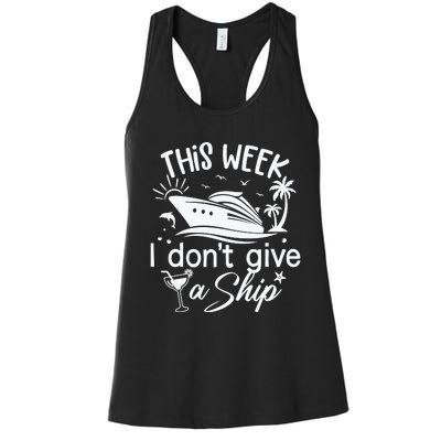 This Week IDont Give AShip White Women's Racerback Tank