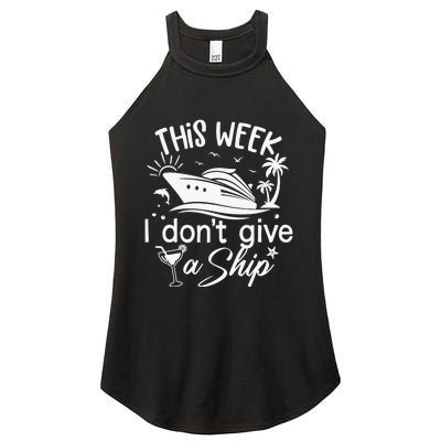 This Week IDont Give AShip White Women's Perfect Tri Rocker Tank