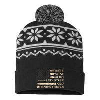 Thats What I Do I Fix Stuff And I Build Things Funny Saying USA-Made Snowflake Beanie