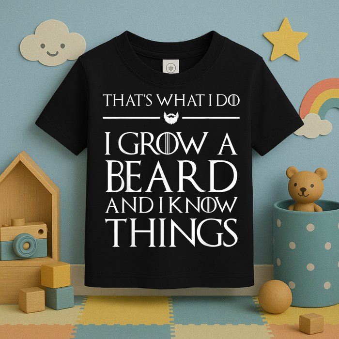 That's What I Do I Grow A Beard And I Know Things Beard Toddler T-Shirt