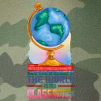 The World Is My Classroom Globe Legacy Tie Dye Trucker Hat