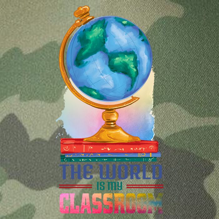 The World Is My Classroom Globe Legacy Tie Dye Trucker Hat