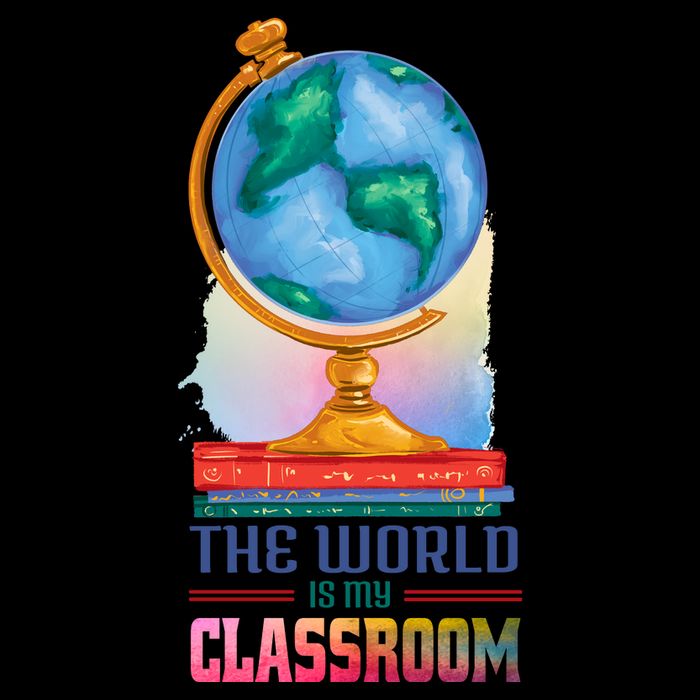 The World Is My Classroom Globe 7-Panel Snapback Hat