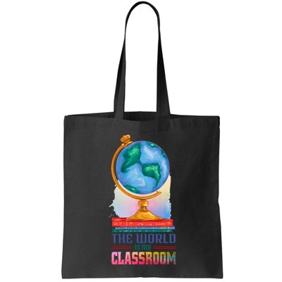 The World Is My Classroom Globe Bag