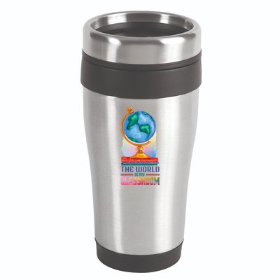 The World Is My Classroom Globe 16oz Travel Tumbler