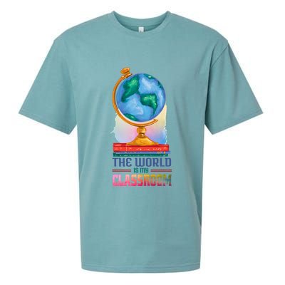 The World Is My Classroom Globe Sueded Cloud Jersey T-Shirt