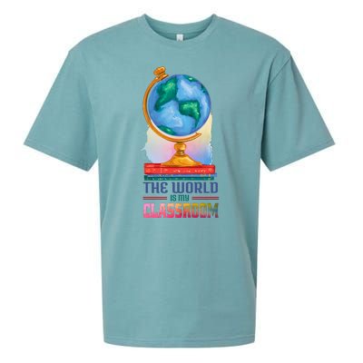 The World Is My Classroom Globe Sueded Cloud Jersey T-Shirt