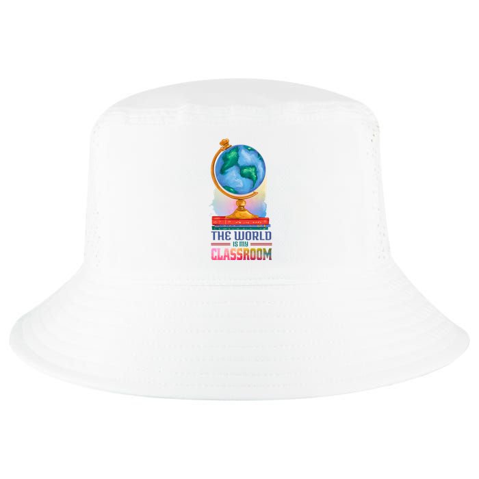 The World Is My Classroom Globe Cool Comfort Performance Bucket Hat